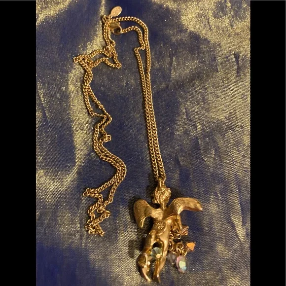 Kirks Folly Angel, Rhinestones, & Charms Necklace - Picture 5 of 12